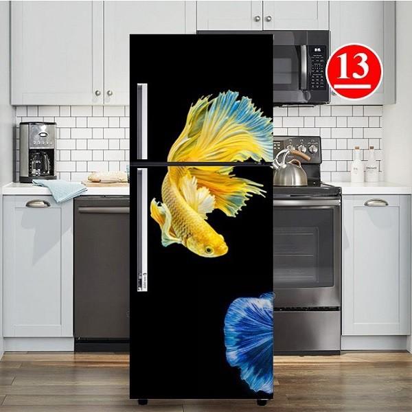 Sỉ -Lẻ Miếng dán tủ lạnh hình cá Betta