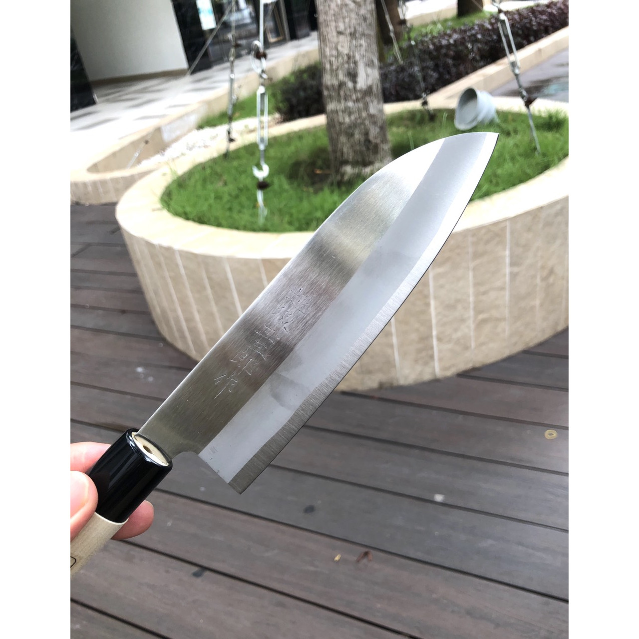 Dao Bếp Nhật Bản KATAOKA Tamasaburo Santoku 165mm | Thái Đa Năng - Thép Không Gỉ Carbon Cao