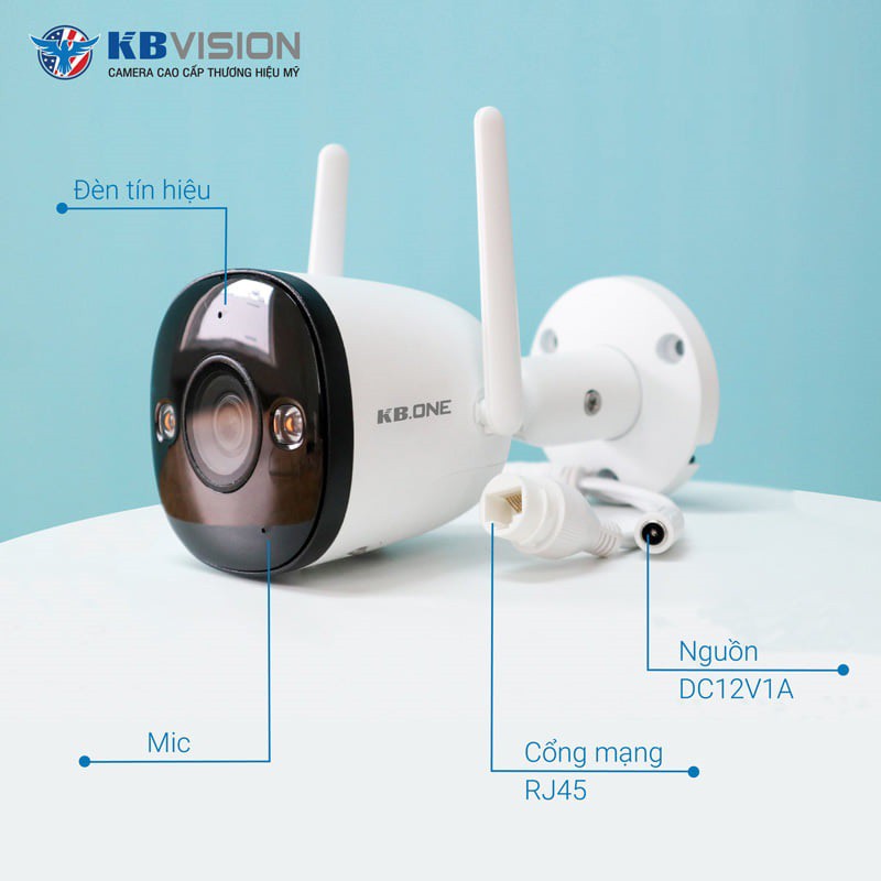 Camera wifi quan sát ngoài trời KBone KN-B21, B21F, B21FL - Hàng chính hãng