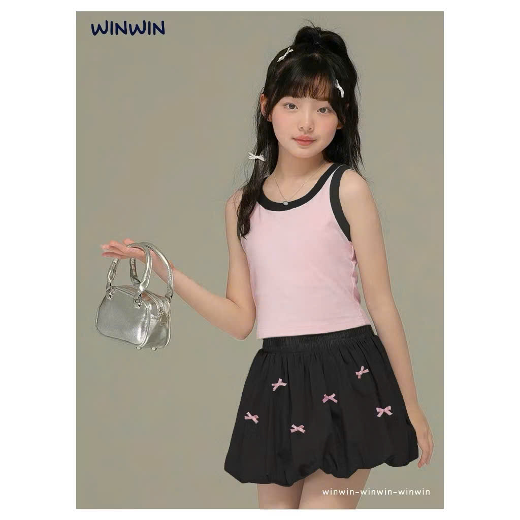 CHÂN VÁY BÍ KATE ĐÍNH NƠ NHÍ SIÊU DỄ THƯƠNG TỪ 8-40KG CHO BÉ GÁI
