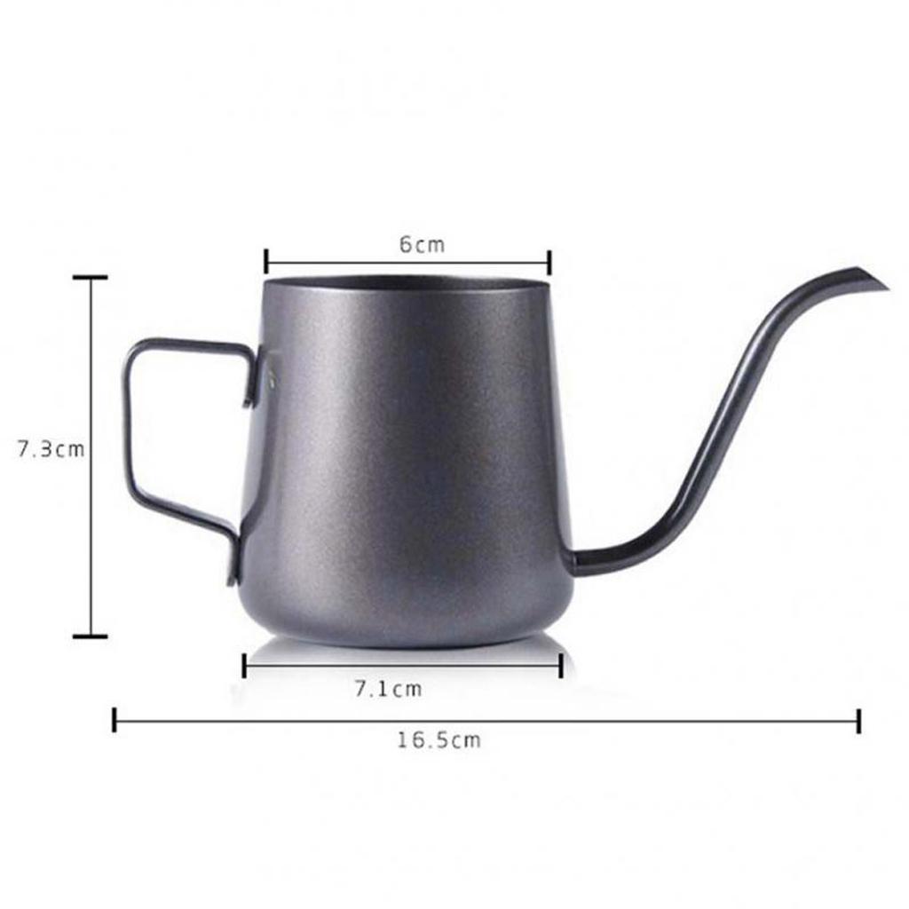 Gooseneck Narrow Spout Hand Drip Coffee Pot Stainless Steel Kettle 240ml