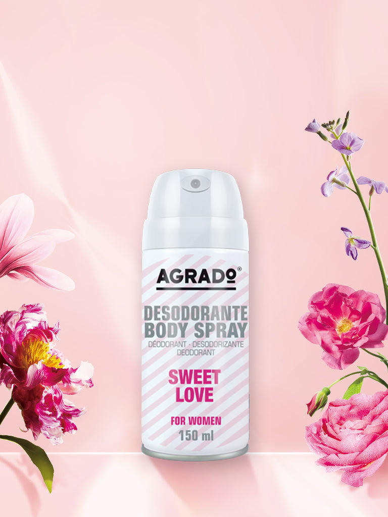 Xịt khử mùi body Agrado hương nước hoa Sweet Love 150ml