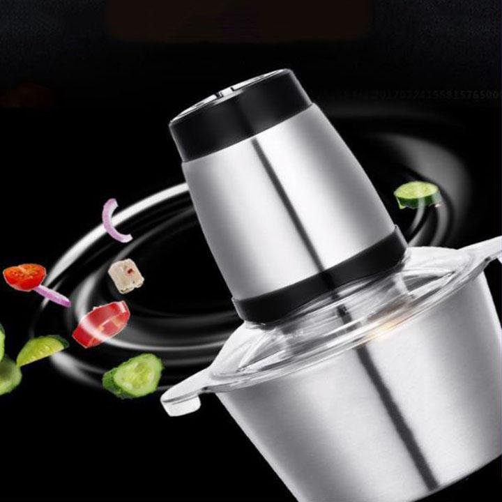 Máy xay thịt, cá và các loại nguyên liệu thực phẩm mềm - bạc- nút bấm đen - GDHN Loại Tốt