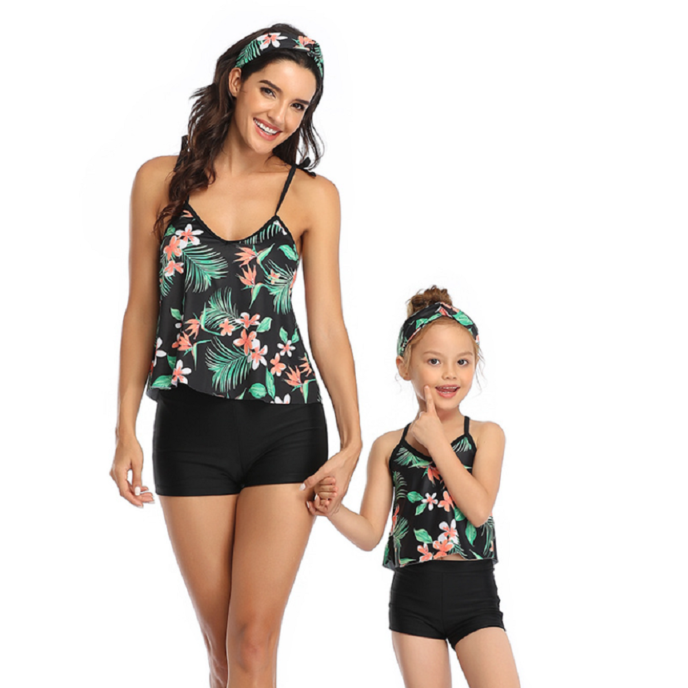 Cha Mẹ-Con Đồ Bơi Mùa Hè Mẹ Con Gái Bikini Áo Tắm Họ Phù Hợp Với Mẹ Cô Gái Đi Biển Họ Phù Hợp Với Đồ Bơi