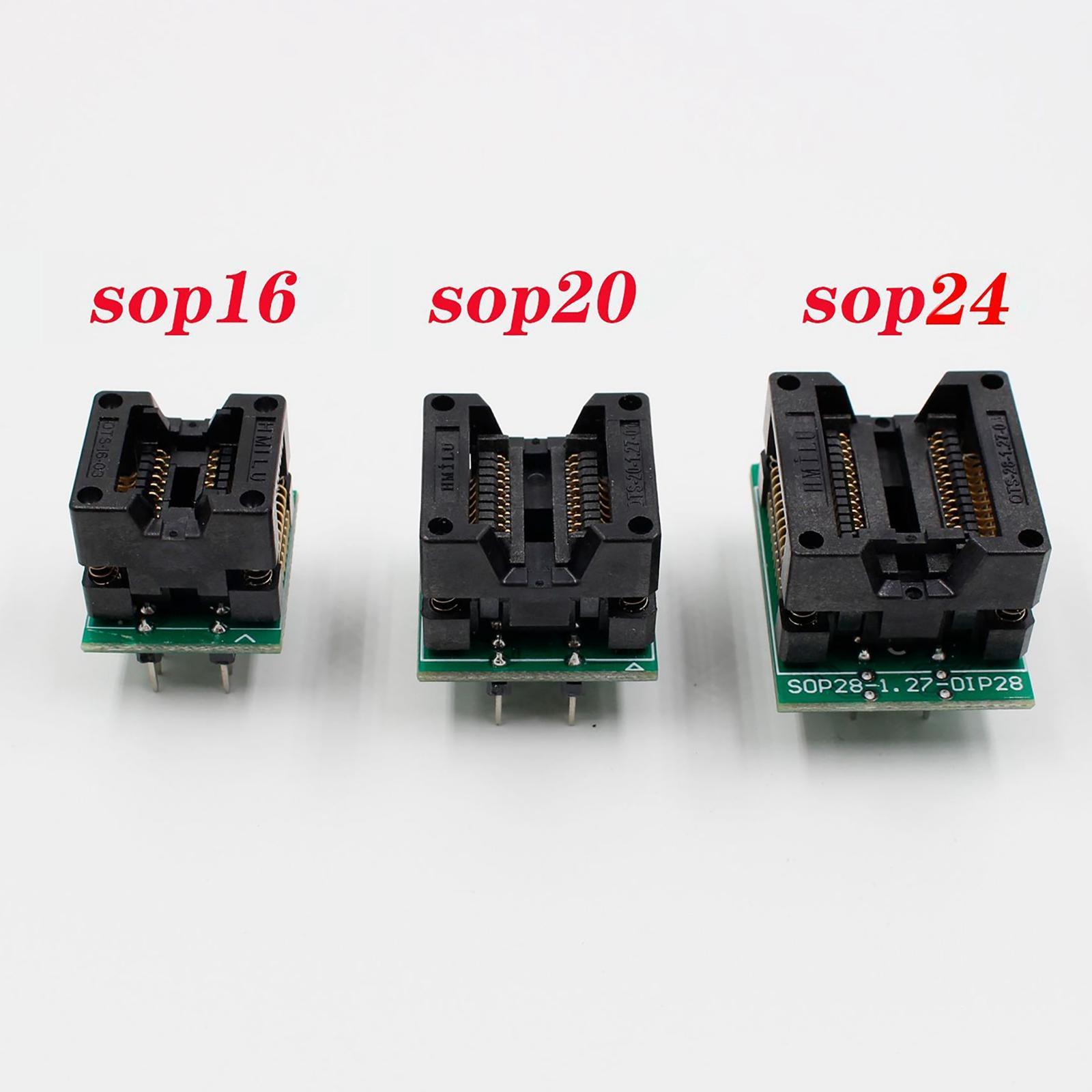 SOP16 & SOP20 & SOP24 SOP Test Sockets Ictest Accessories Converter Simple Installation Spare Parts Professional Durable Programmer 3 Pieces