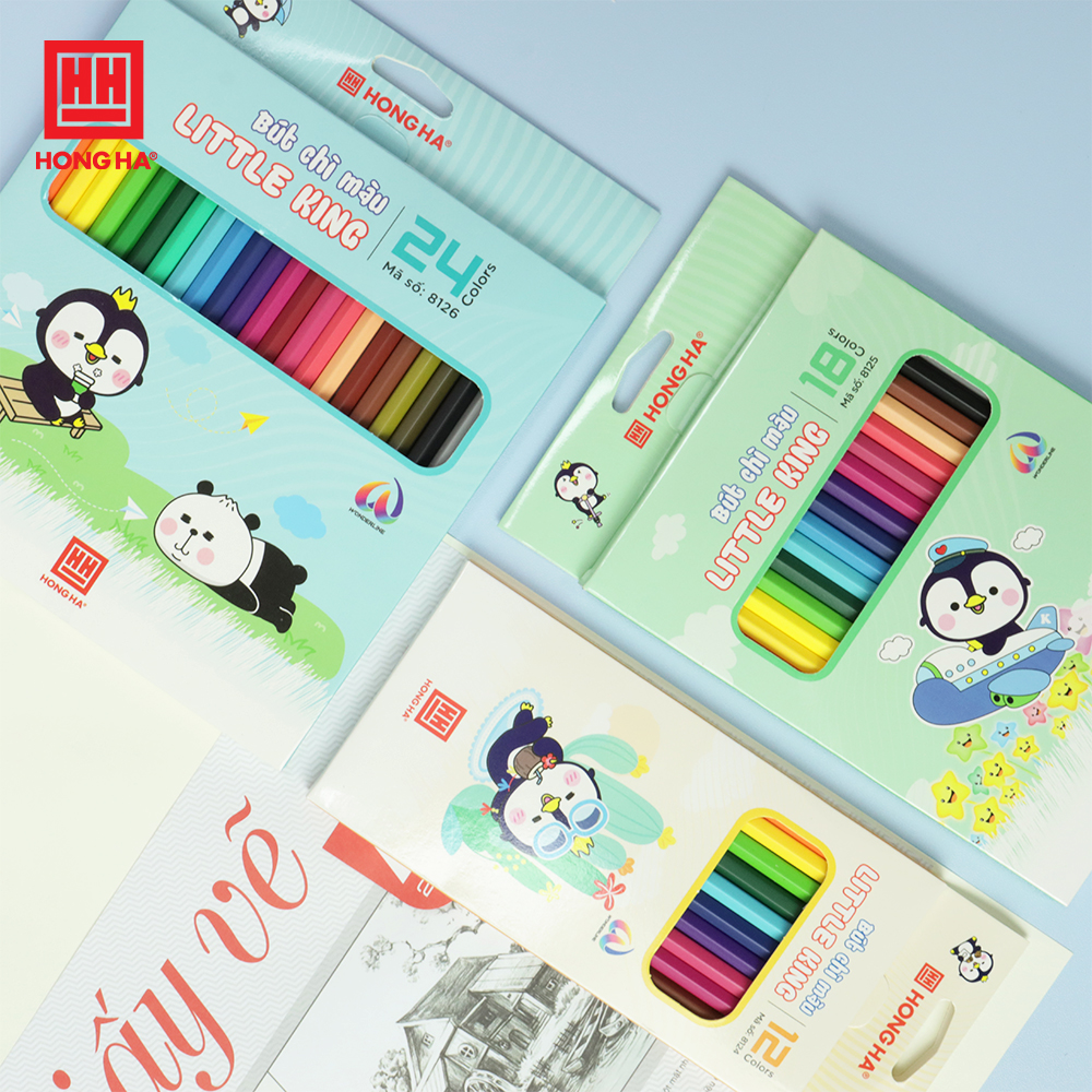 Bút chì màu Hồng Hà Little King 12 màu - 8124