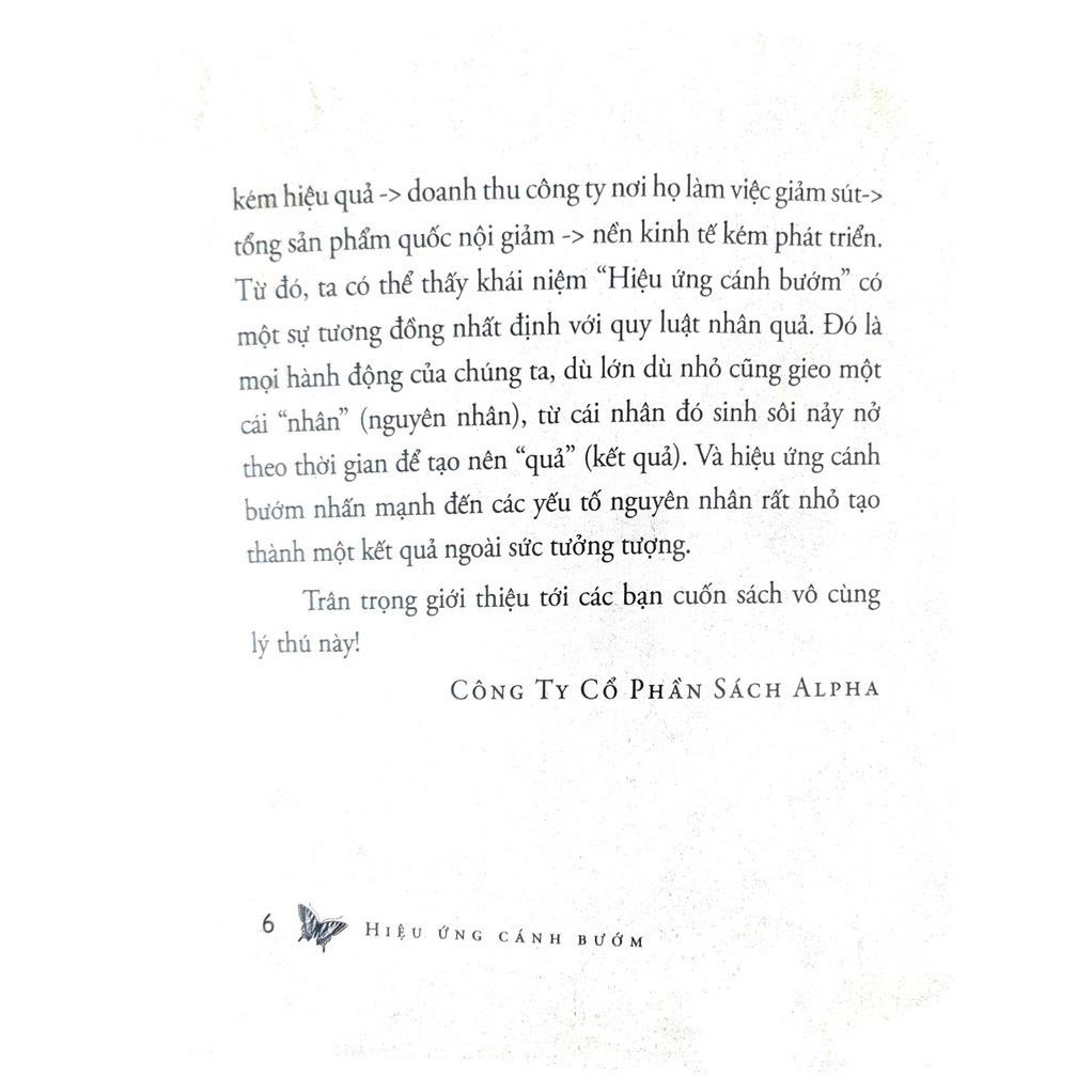 Sách Hiệu Ứng Cánh Bướm