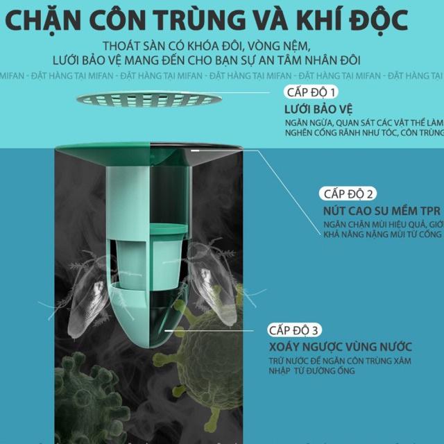 Bộ Lõi Lọc Khử Mùi Hôi Lỗ Thoát Sàn MIFAN 2021 - Ngăn Chặn Mùi Hôi Cống, Chống Côn Trùng Lỗ Thoát Nước Nhà Tắm, Vệ Sinh