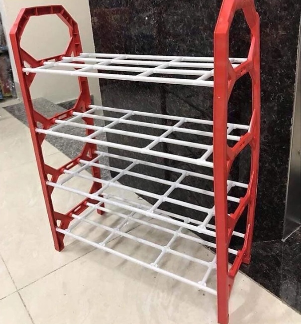 Kệ Để Giày Dép 4 Tầng Bằng Nhựa Có Thể Gấp Gọn- loại 1