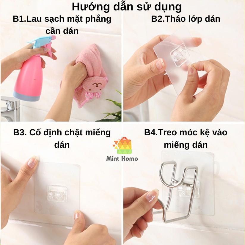 Móc treo chậu, đồ, khăn dán tường nhà tắm, Móc chịu lực siêu chắc siêu bền inox 304 đa năng thông minh