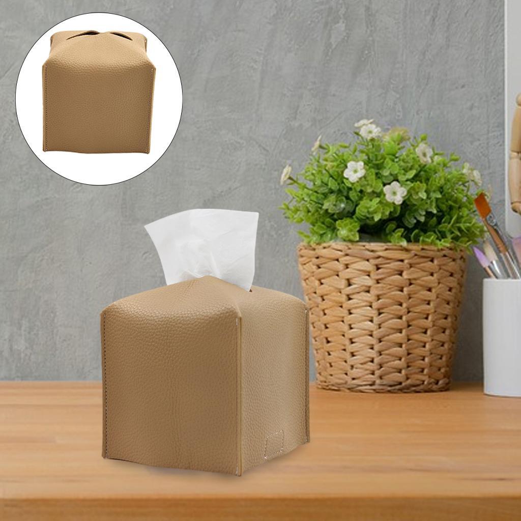 Creative Tissue Box Holder Leather for Bedroom Kitchen Dressers
