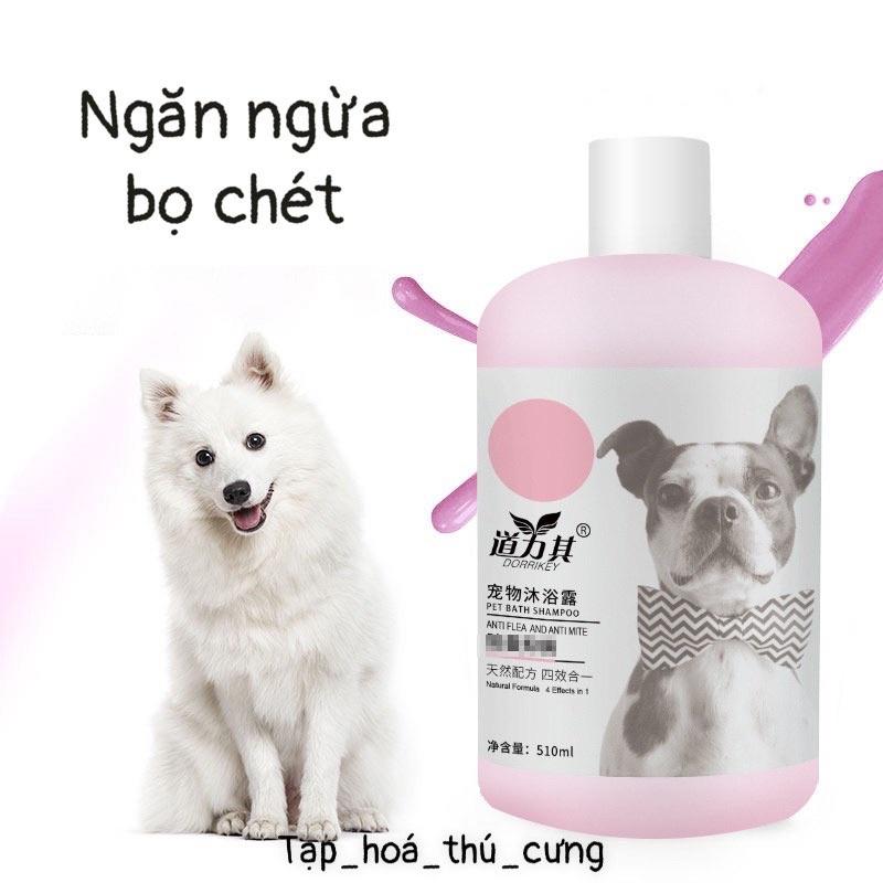 Hình ảnh Sữa tắm cho chó Dorrikey 510ml poodle, lông trắng, lông tối màu - Sữa tắm chó mèo 