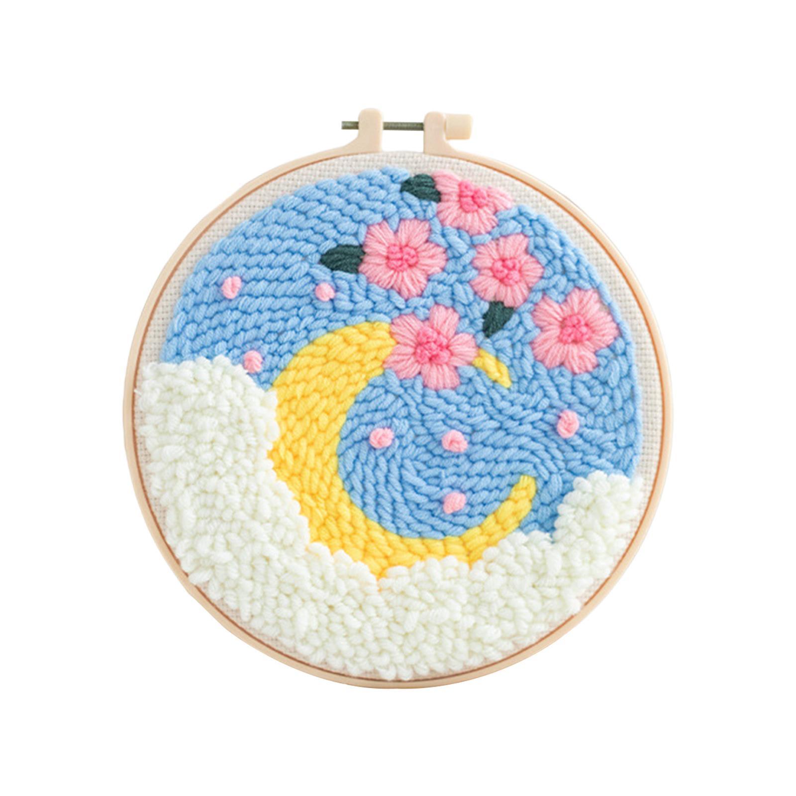 Punch Embroidery Starter Kits Punching Rug Making DIY Beginner