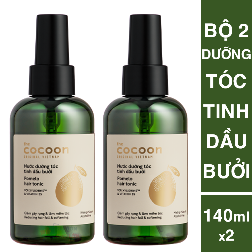 Combo 2 chai nước dưỡng tóc tinh dầu bưởi (Pomelo hair tonic) Cocoon (140ml x 2)