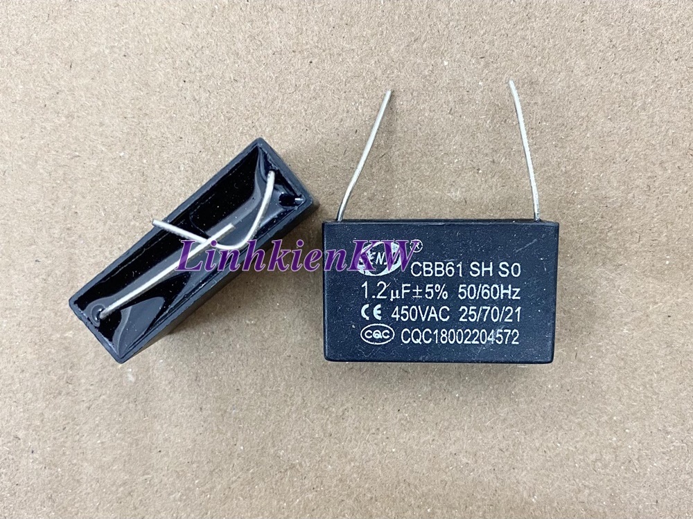 2 cái Tụ Quạt Điều Hòa 1.2uf 450v Chân Kim Mới, Chính gốc 100%