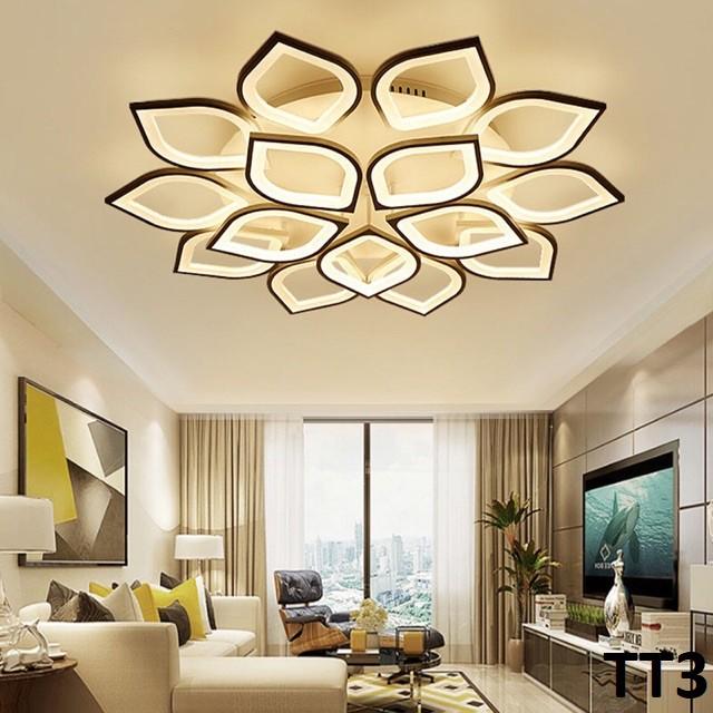 Đèn LED Ốp Trần, Đèn Ốp Trần Thạch Cao Đèn Trần tô điểm phòng tiếp khách buồng nghỉ 3 hình thức Sáng , Kèm Điều Khiển