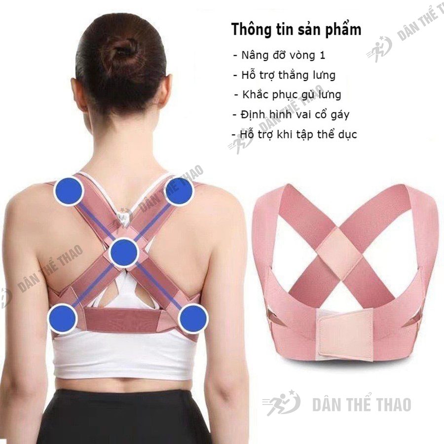 Đai lưng chống gù bảo vệ vòng 1 khi tập yoga, chạy bộ, chơi thể thao, nâng đỡ ngực tôn dáng, hợp thời trang