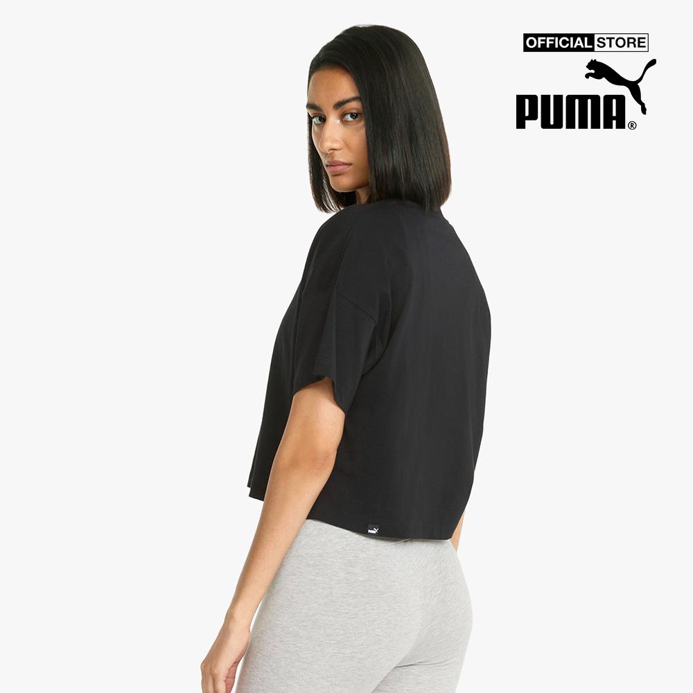 PUMA - Áo croptop nữ cổ tròn ngắn tay HER 847602