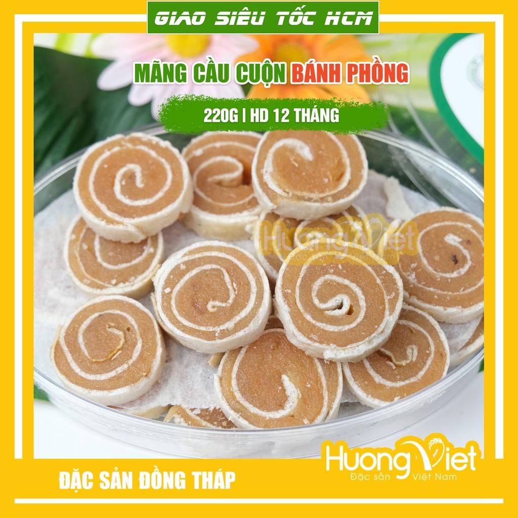Kẹo mãng cầu, mứt mãng cầu cuộn bánh tráng hộp 220g, đặc sản Đồng Tháp