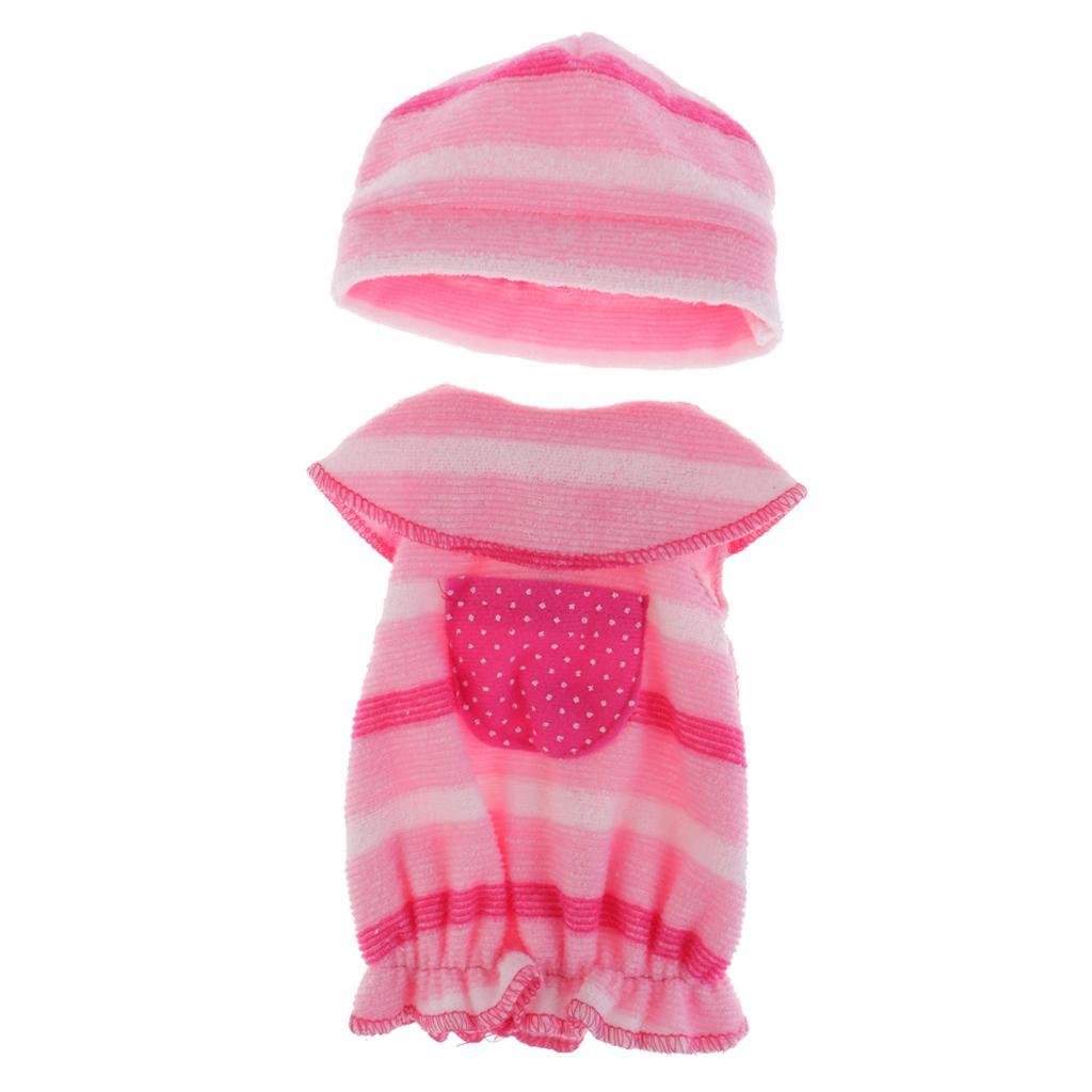 Handmade Pink Dress And Hat Set Outfit Clothes For 40cm 16-inch Salon Doll