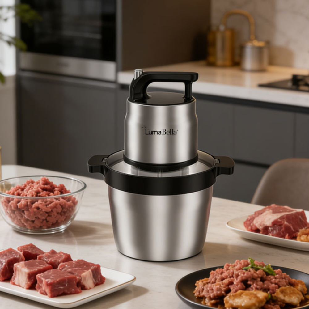 Máy xay thịt 6.5L đa năng công suất cao 1500W xay nhuyễn thịt, rau củ nhanh chóng, Lumabella LB-56003 lưỡi dao sắc bén - HÀNG CHÍNH HÃNG
