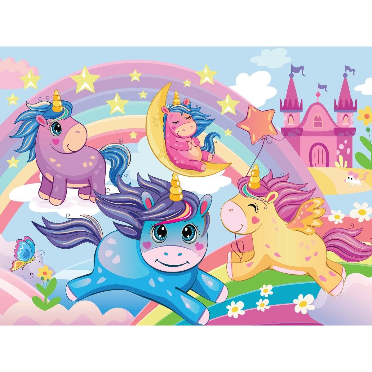 Sách 45 Piece Junior Jigsaw Carry & Play Rainbow Unicorns
