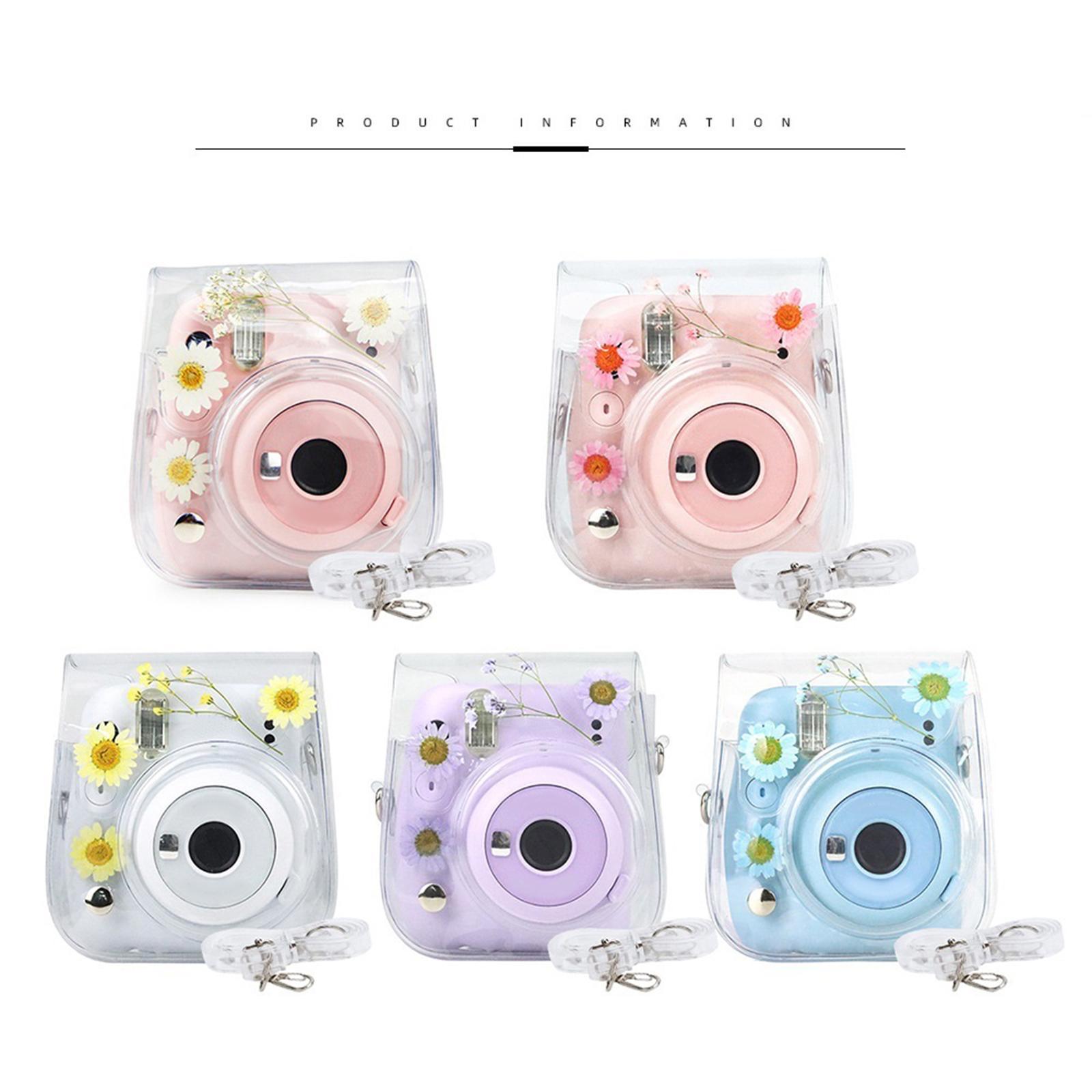 Camera Case, Portable PVC Material Adjustable Strap for Instax Mini 11 9 8