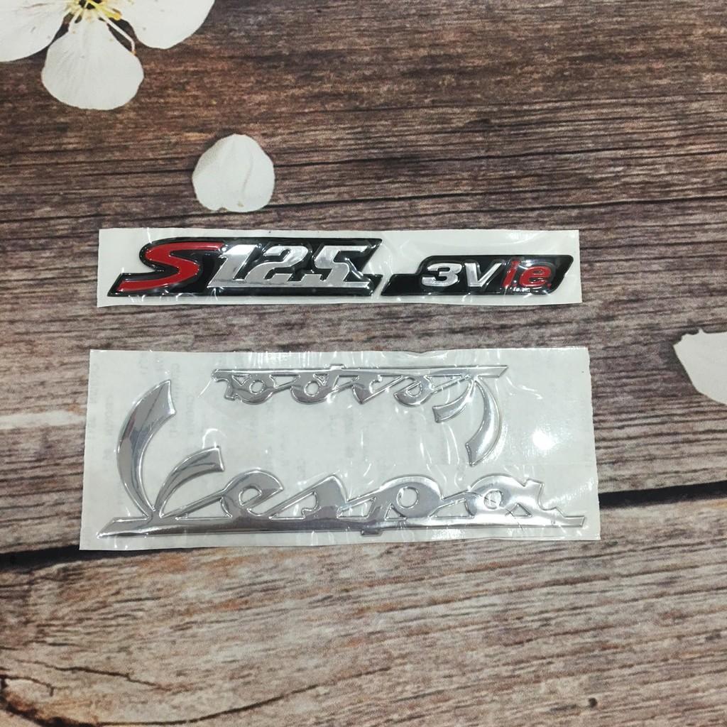 Trọn bộ Tem, decal nổi xe dành cho VESPA S125 3V ie dán xe máy, siêu giảm giá A126