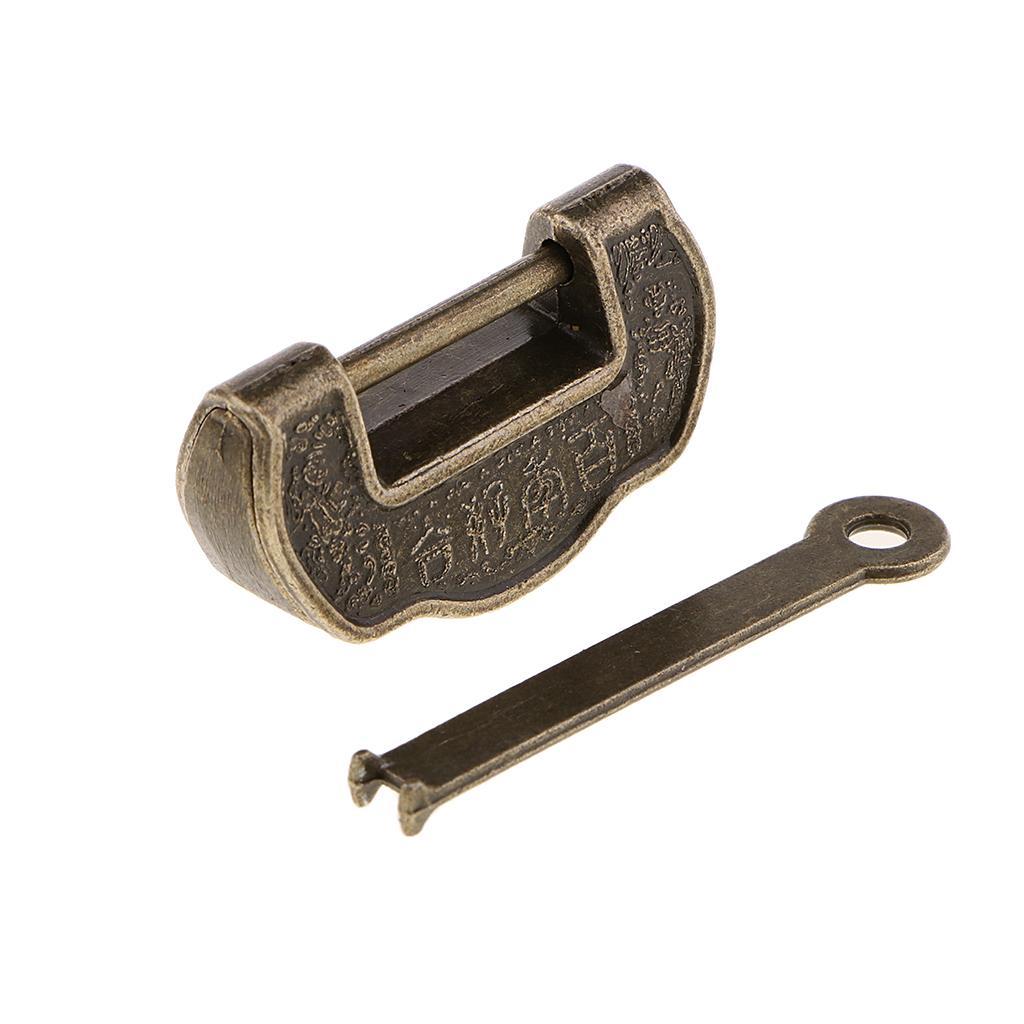 Vintage Wooden Jewelry Box with Lock Storage Rings Trinket Case Organizer