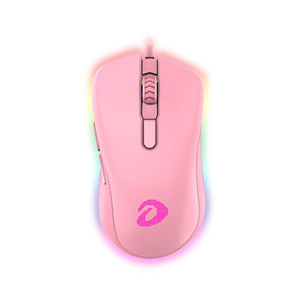 Chuột Gaming DAREU EM908 Black/Pink (LED RGB, BRAVO sensor) - Hãng phân phối chính thức