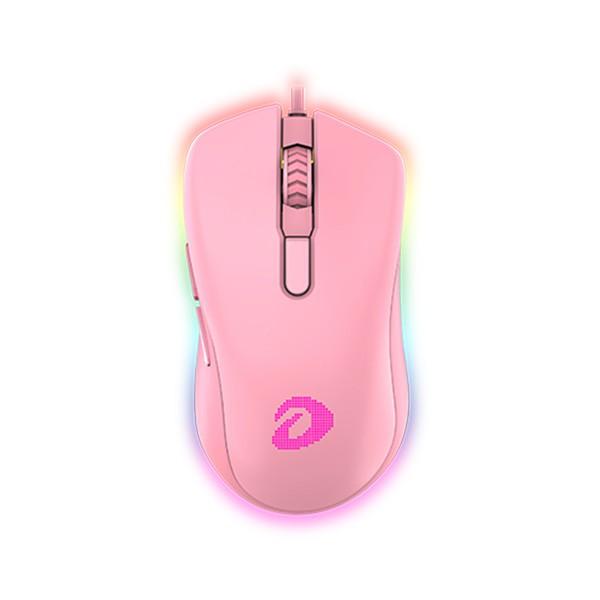 Chuột Gaming DAREU EM908 Black/Pink (LED RGB, BRAVO sensor) - Hãng phân phối chính thức
