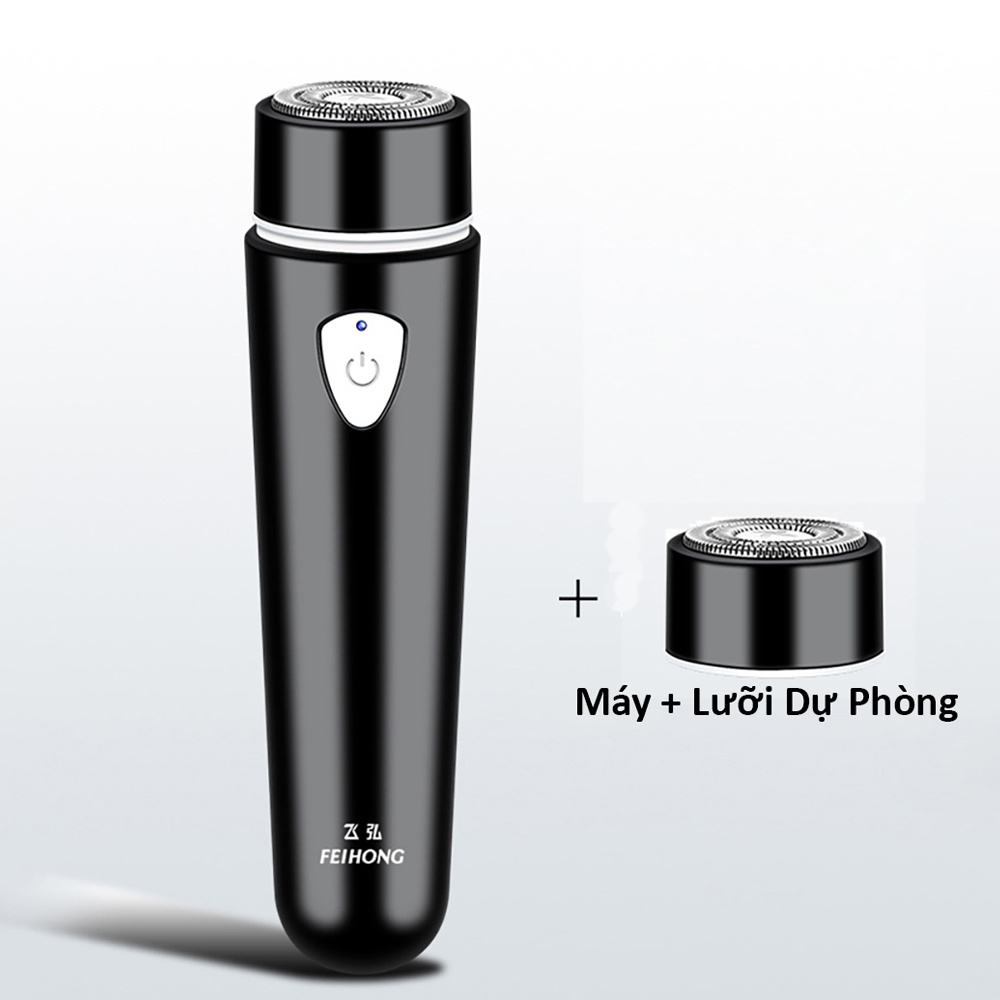 Máy Cạo Râu Mini Feihong 2022 Unisex Lưỡi Cạo An Toàn Có Đèn Led Hiển Thị Pin Nhỏ Gọn Tiện Lợi Mang Đi Khắp Nơi