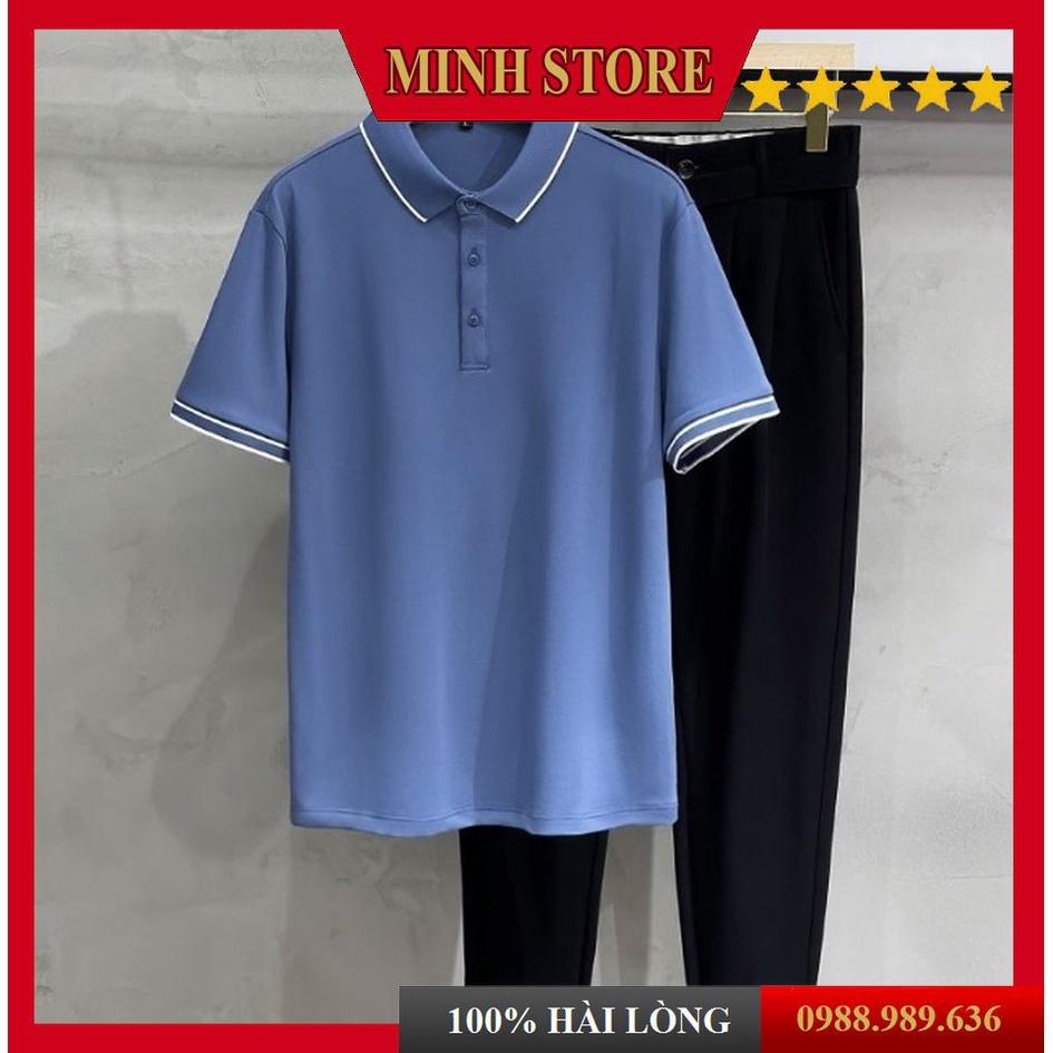 Áo PoLo Nam Trơn Dáng Basic Cho Phái Mạnh, Áo Thun Nam Cotton Cá Sấu Sang Trọng Lịch Lãm AT01 - MINHSTORE