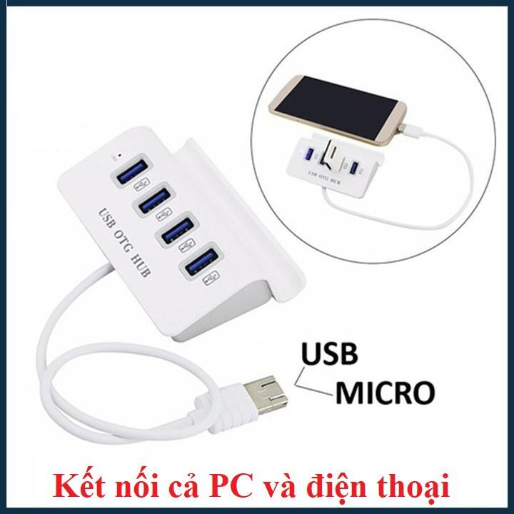 Đầu chia 4 cổng USB OTG Micro 3.0 480Mbps