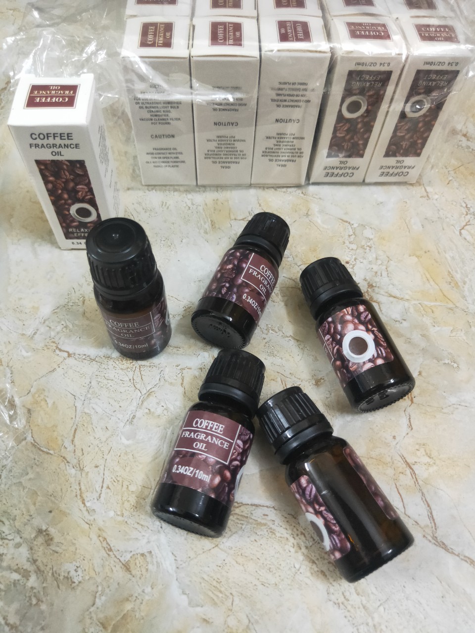 Lọ Tinh Dầu Cafe Fragrance đổ thêm hoặc Xông Làm Thơm, Khử Mùi đặt Xe Ô Tô