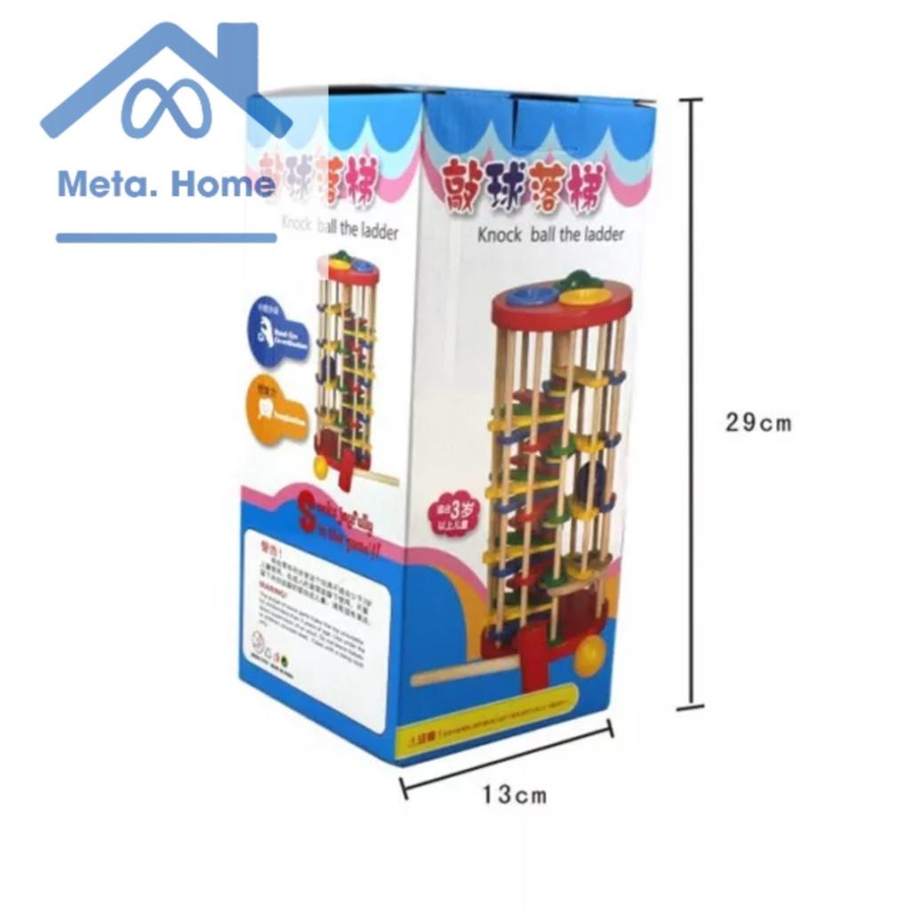 Đồ chơi gỗ Đập bóng lốc xoáy đa sắc màu