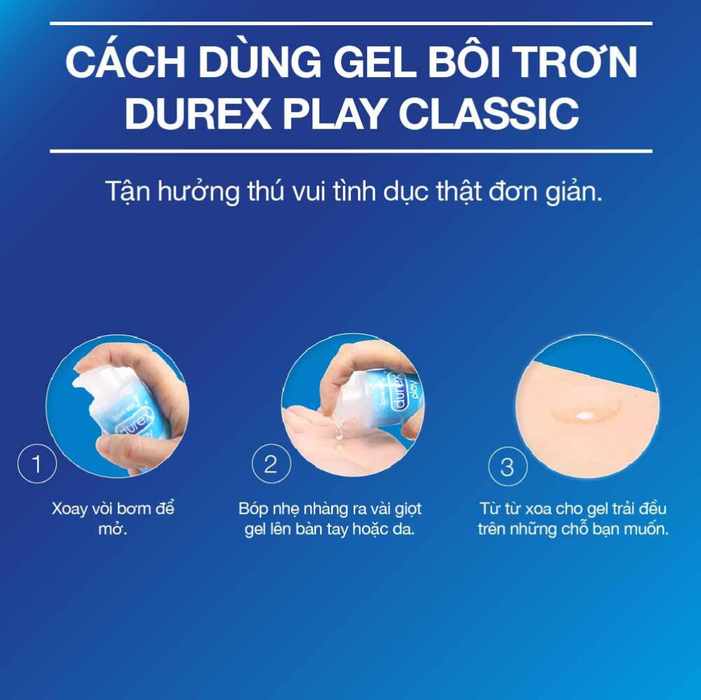 Bộ 3 Gel bôi trơn Durex Play Classic 50ml