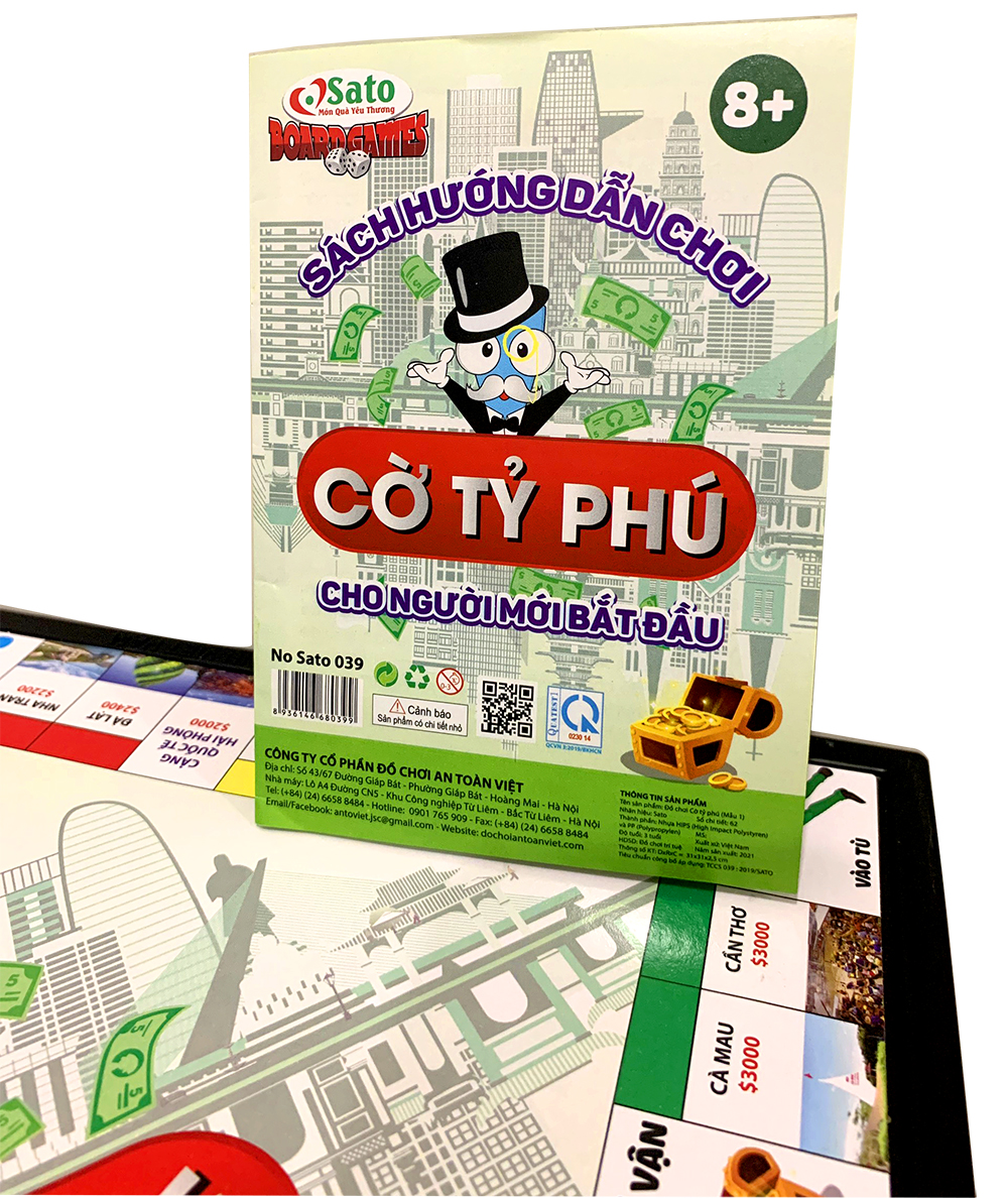 Board Game Bộ Cờ Tỷ Phú SATO Chính Hãng, Chơi Cực Vui, Tăng Khả Năng Tính Toán cho các bạn nhỏ.