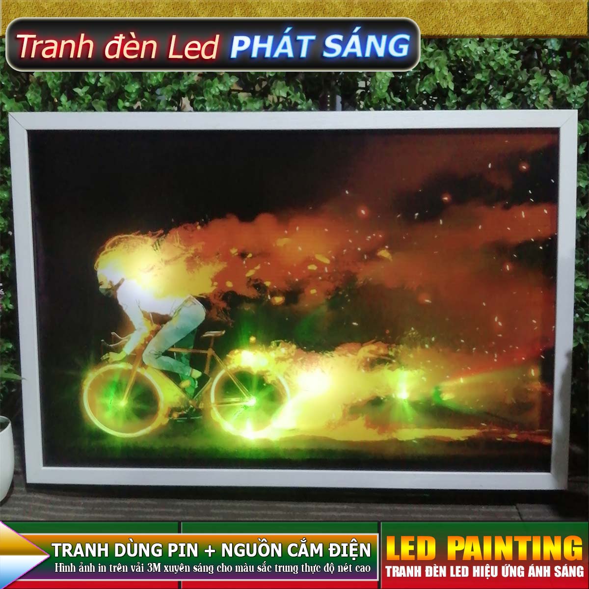 Tranh treo phòng khách, phòng ngủ hiệu ứng ánh sáng. KT: 60 x 40cm-MS:4486L6