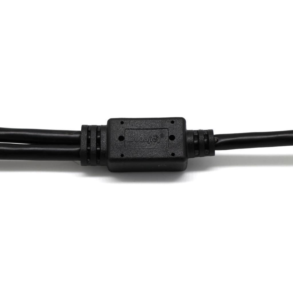 2-Port RJ45 Splitter Adapter LAN Ethernet Cable Connector Plug Adapter+Cord