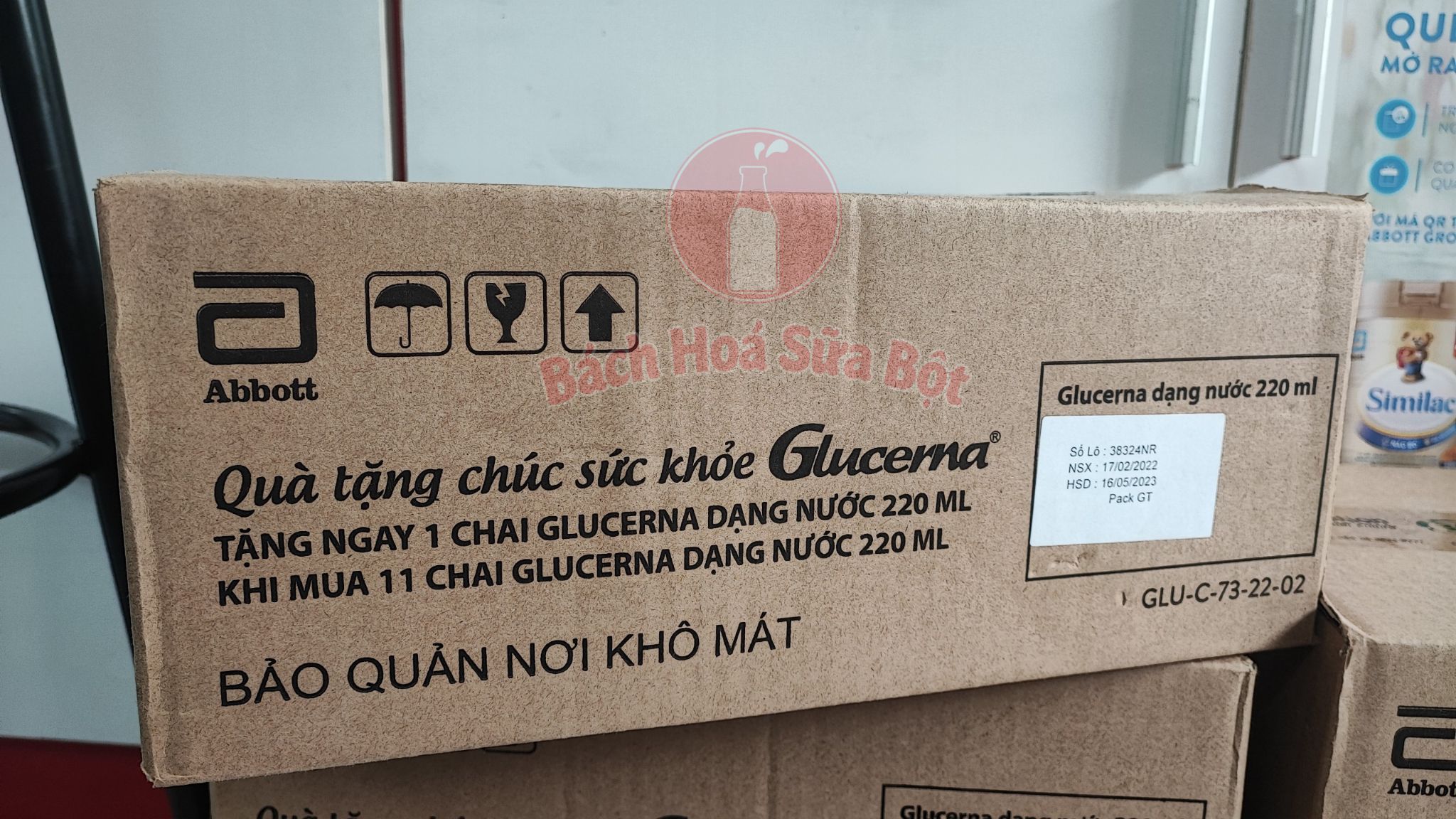 Thùng 24 chai sữa pha sẵn Glucerna 220ml/Chai