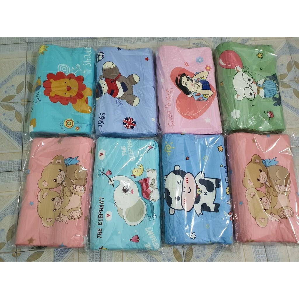 Gối cao su non trẻ em hoạt hình 3D vỏ gối Cotton mềm mát ( size 25cm x 40cm x 5cm )