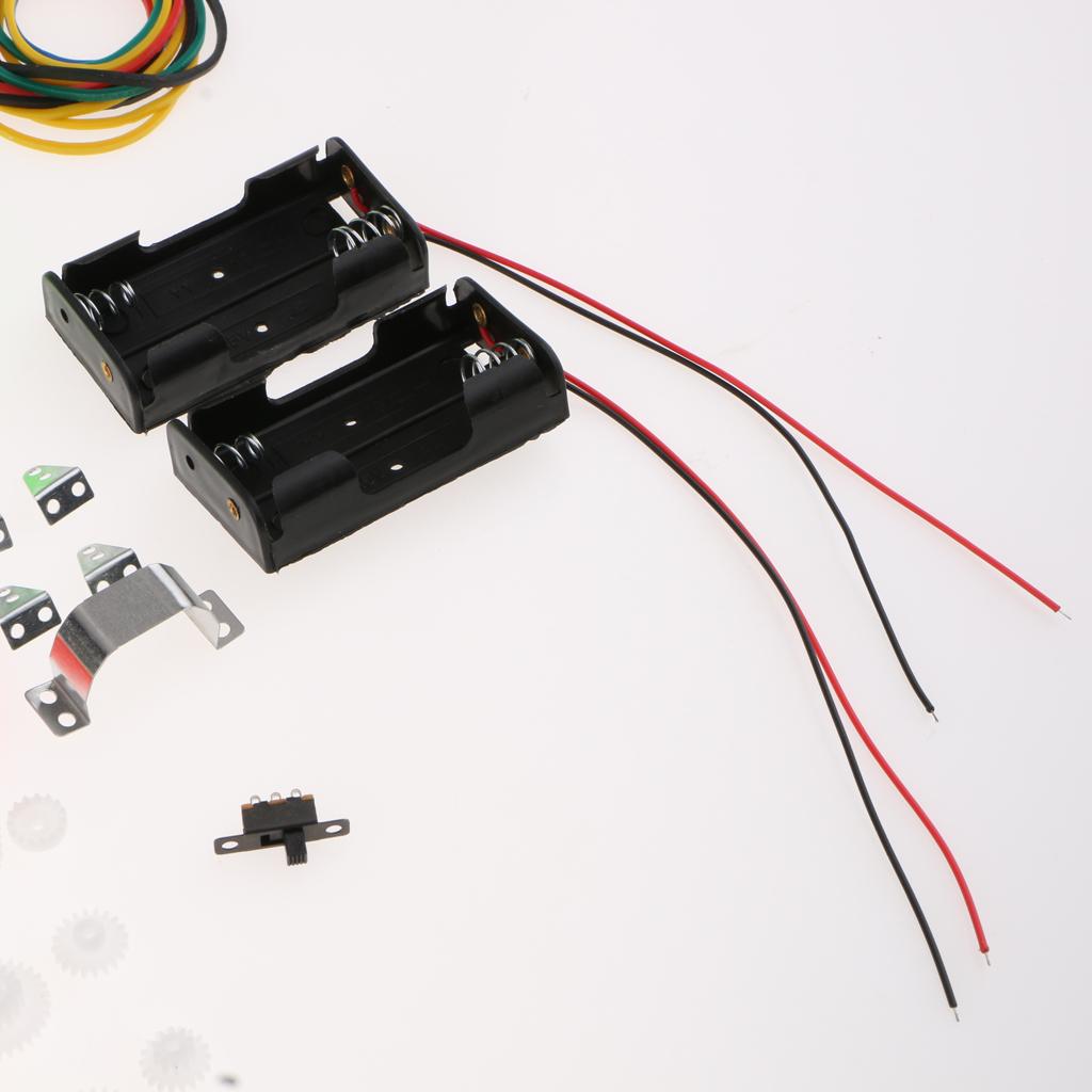 Plastic Motor Gears Kit Pulley Belt Shaft Sets DIY Robot Accessories