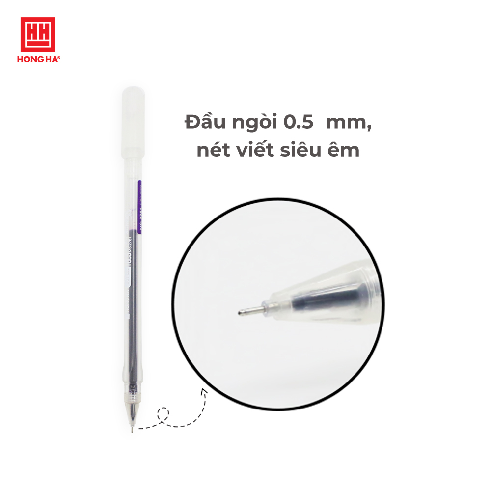 Bút gel - HH - 201 (Đen, Xanh, Tím) (0.5mm) - 2761