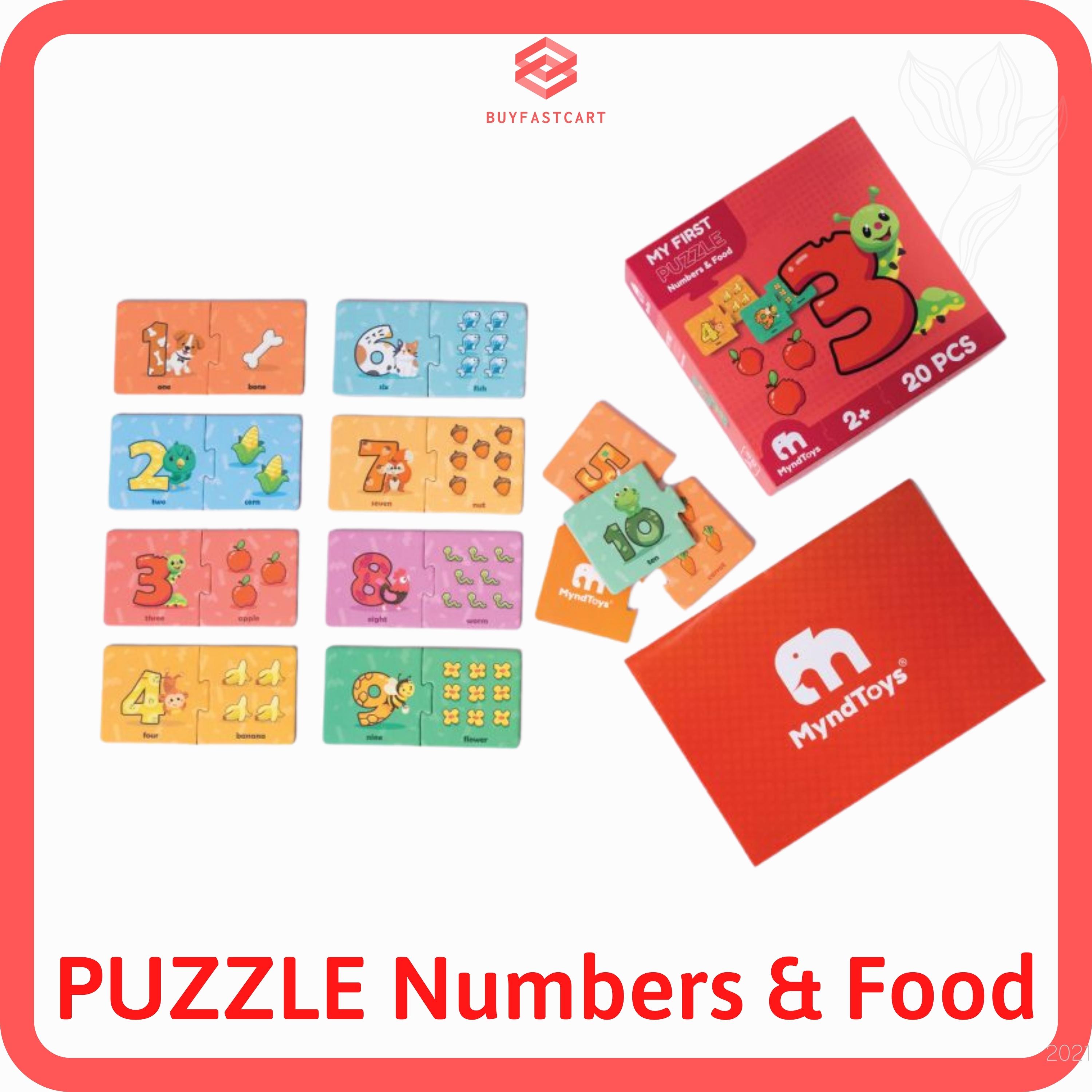 Đồ Chơi Xếp Hình MyndToys My First Puzzle - Numbers & Food Dành Cho Các Bé Trên 2 Tuổi