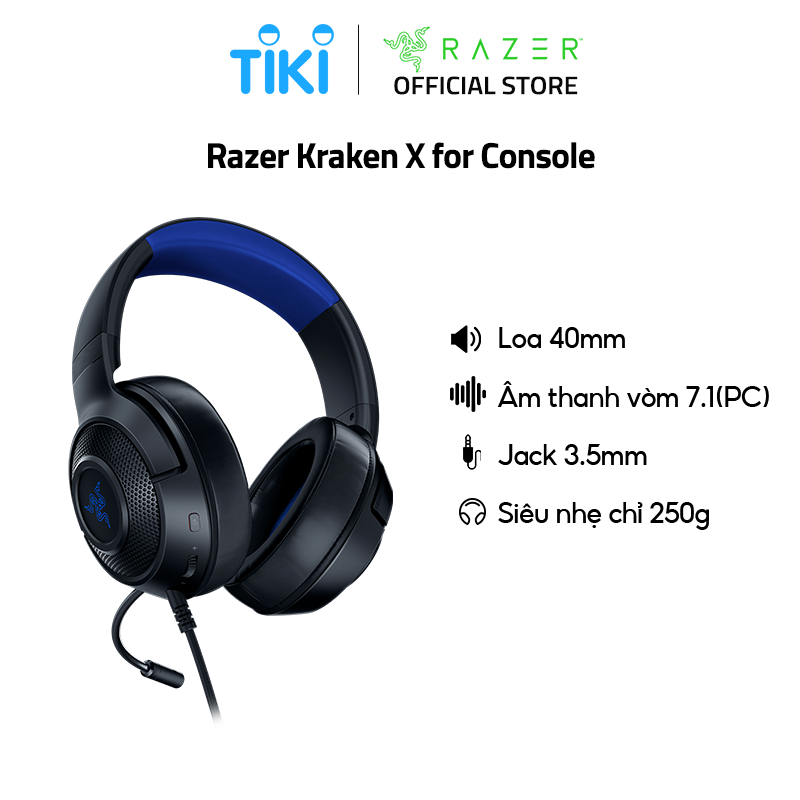 Tai nghe Razer Kraken X for Console – Multi-Platform Wired Gaming Headset RZ04-02890200-R3M1 - Hàng Chính Hãng