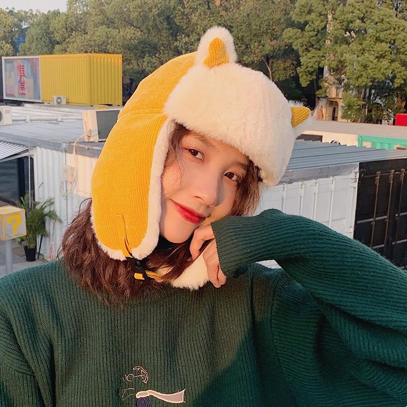K79 Nữ Nón Mùa Đông HaTt Ushanka Mũ Dành Cho Nữ Làm Dày Lạnh Bộ Đội Mũ Ấm Áp Chắn Gió Nón Mũ Ấm Áp Phi Công nón Nón Earflaps