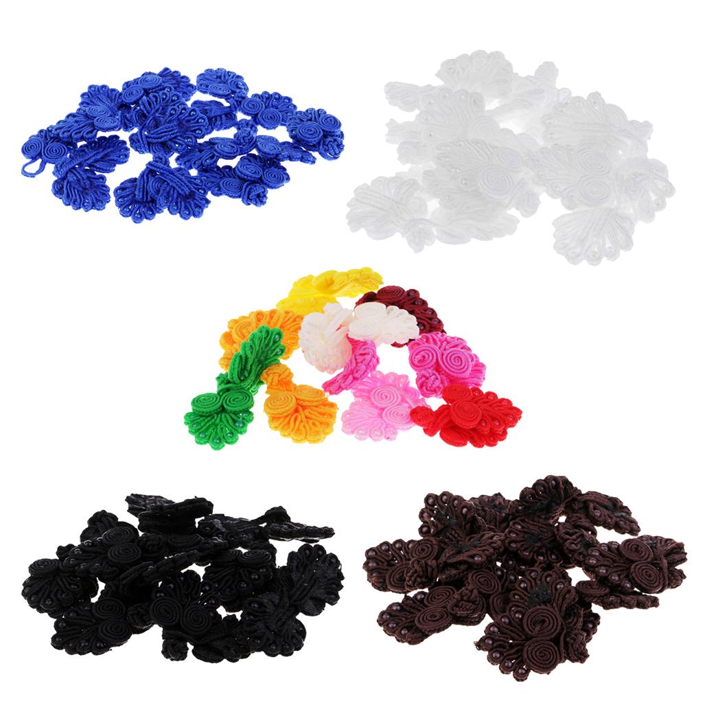 10 Pairs Chinese Frog Knot Closure Buttons Fastener Sewing Handmade DIY Bag Cloth