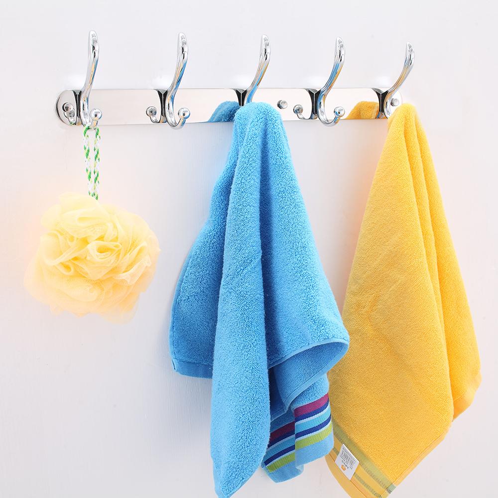 Móc treo đa chức năng bằng thép không gỉ với 5 đầu móc, bề mặc xử lý bóng gương sang trọng