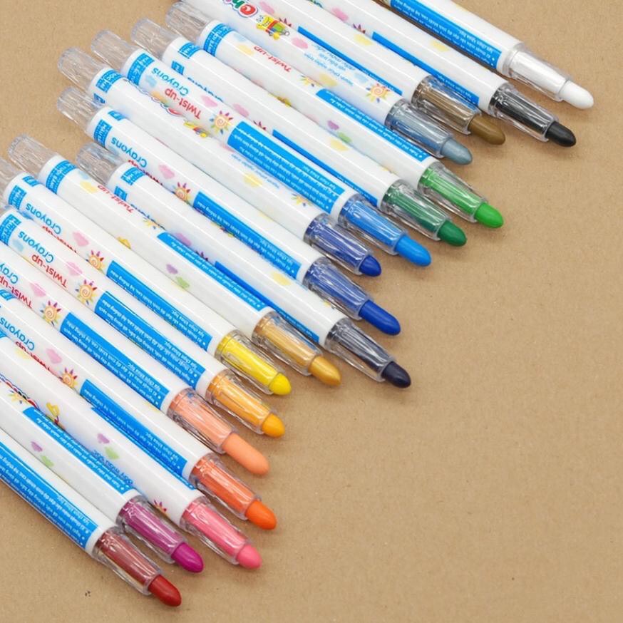 Bút sáp màu xoay Twist Crayon 36 màu - Túi nhựa PVC